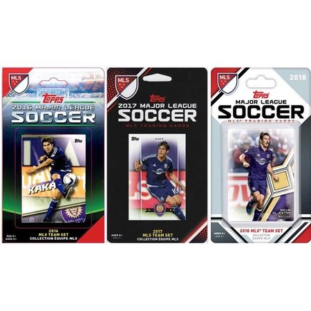 WILLIAMS & SON SAW & SUPPLY C&I Collectables ORLFC318TS MLS Orlando FC 3 Different Licensed Trading Card Team Sets ORLFC318TS